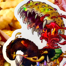 Burger Mimic. Sticker Design - Procreate & Adobe Fresco, 2024