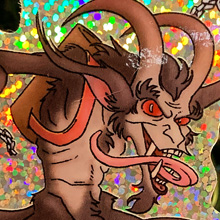 Gruß vom Krampus! Sticker Design - Procreate, 2023